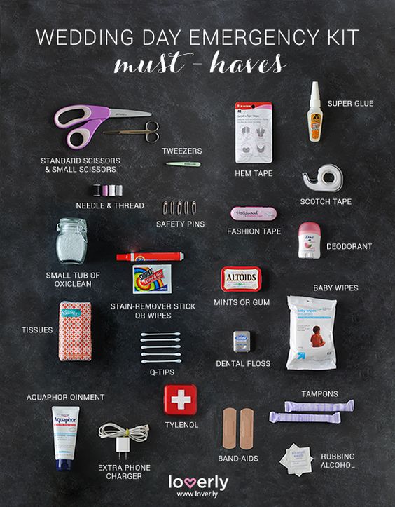 Must Haves for your Wedding Day Emergency Kit - Wedding Planning