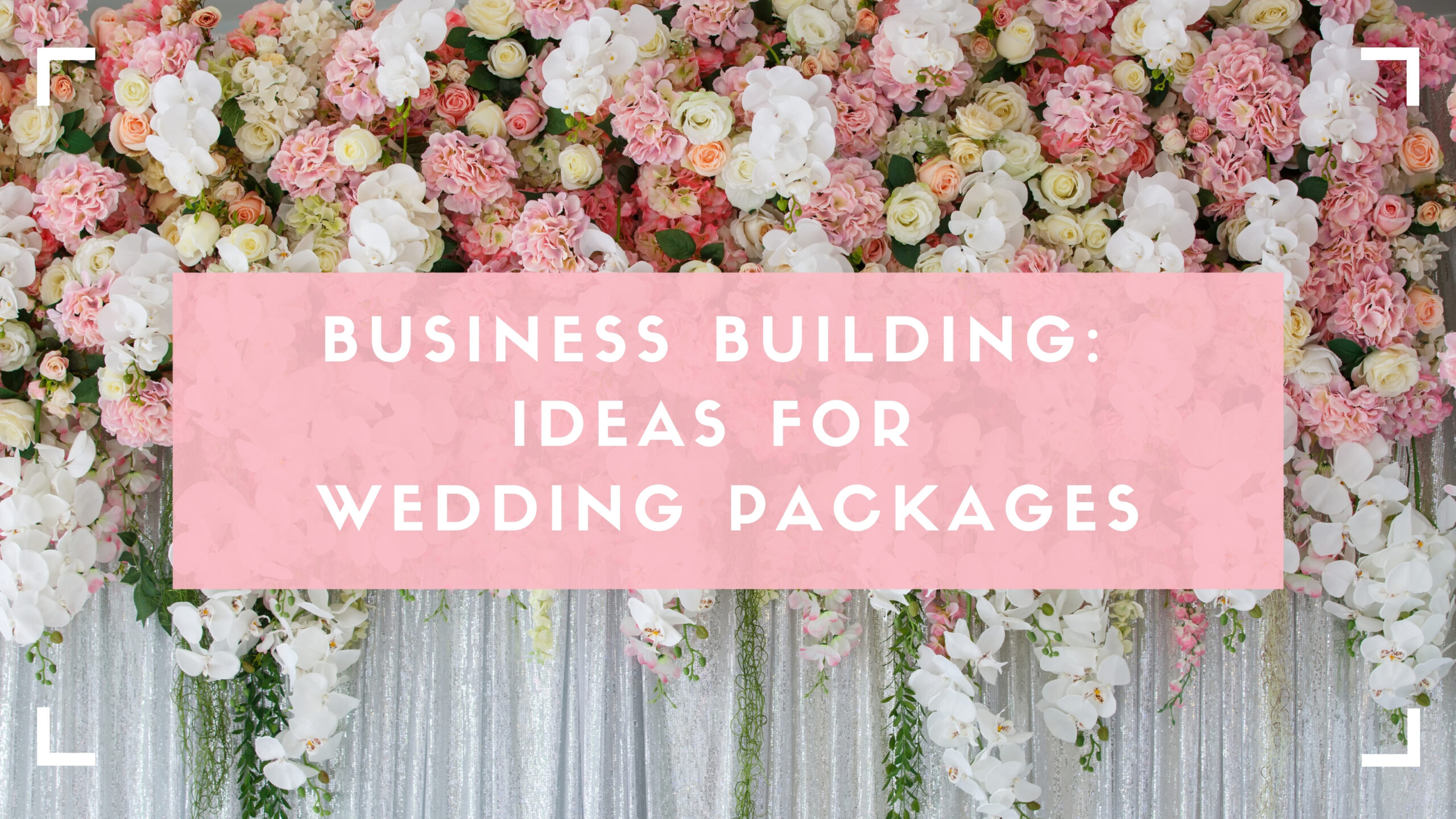 Wedding packages blog header image with floral background