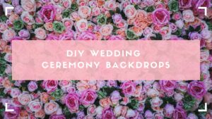 ceremonia de boda telones de fondo DIY cabecera del blog
